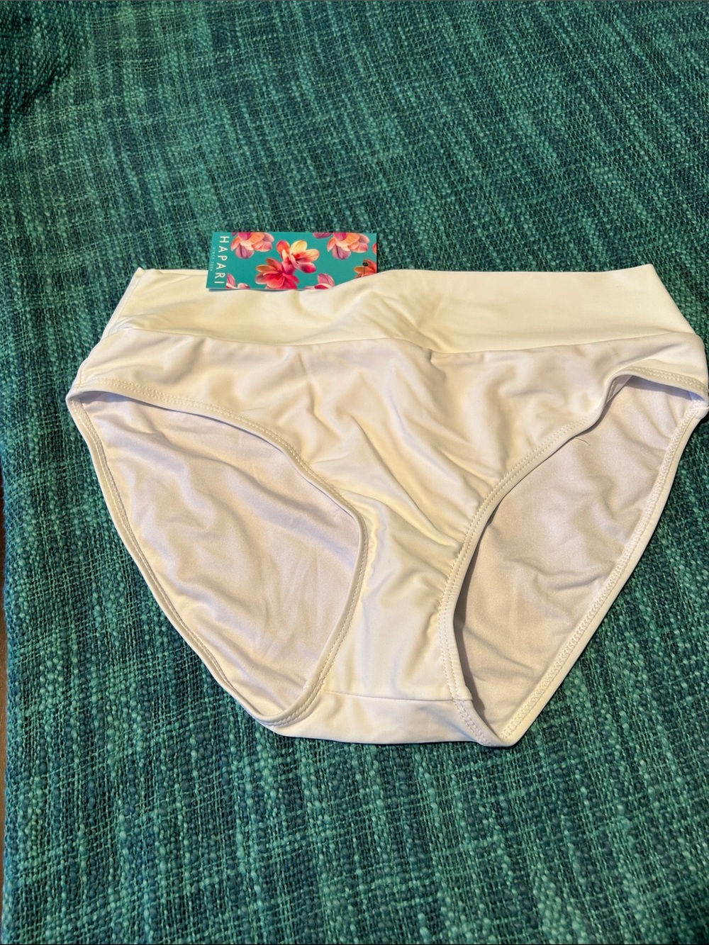 Hapari White High-Rise Bikini Bottoms